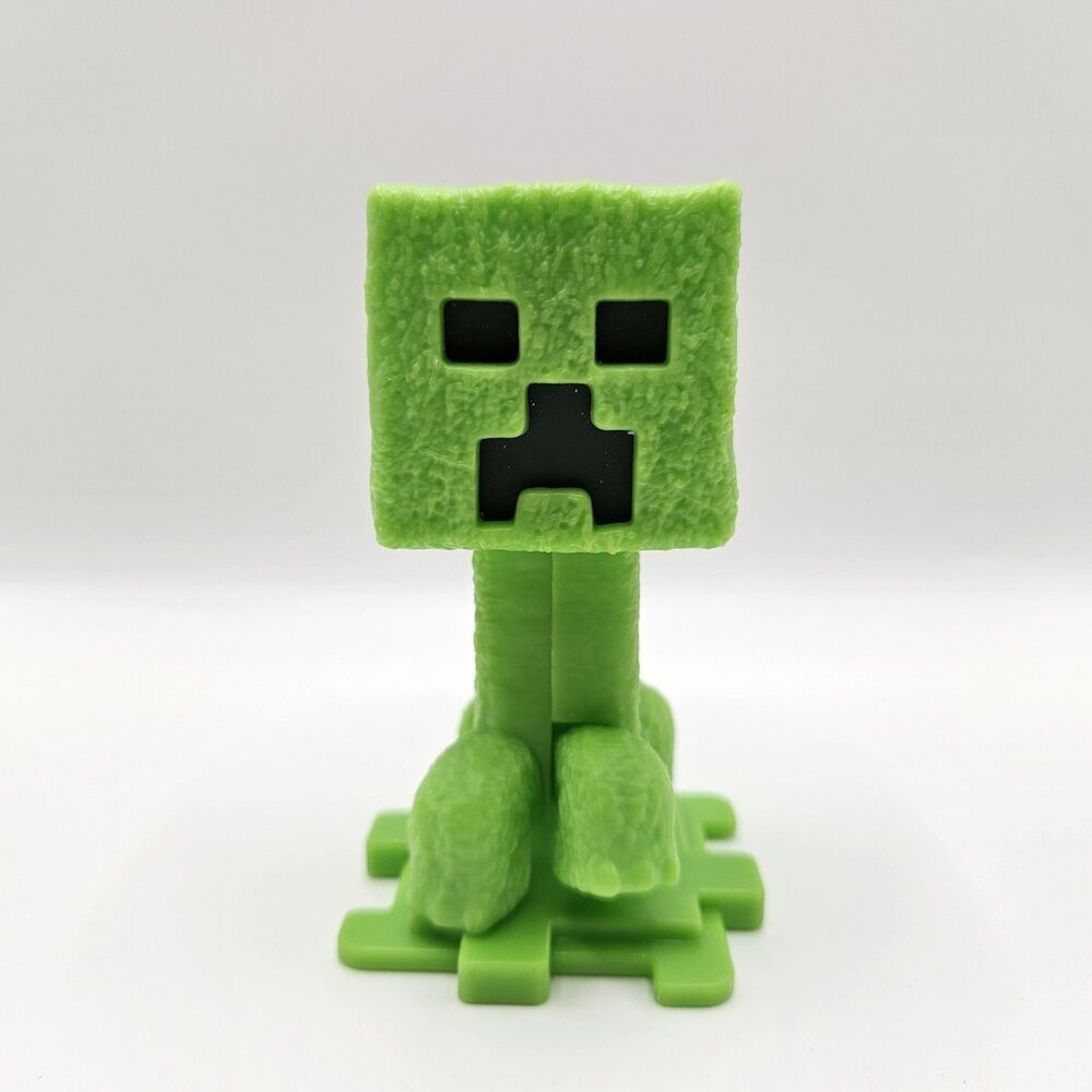 Minecraft Creeper Figure Green Textured Toy Mini Collectible Video Game Figure